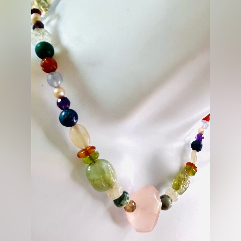 Multicolor Gemstone Beaded Necklace